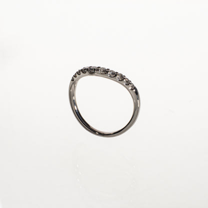 WISP ダイヤモンド0.25ct Pt900 ウェーブハーフエタニティリング