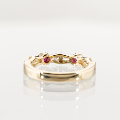 ルビー0.26ct ダイヤモンド0.38ct K18 リング