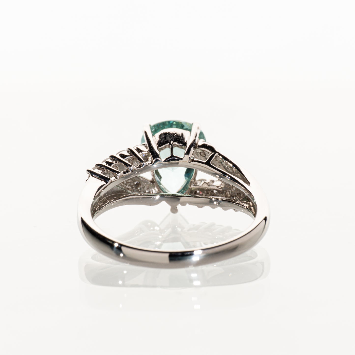 パライバトルマリン1.75ct ダイヤモンド0.30ct Pt900 リング