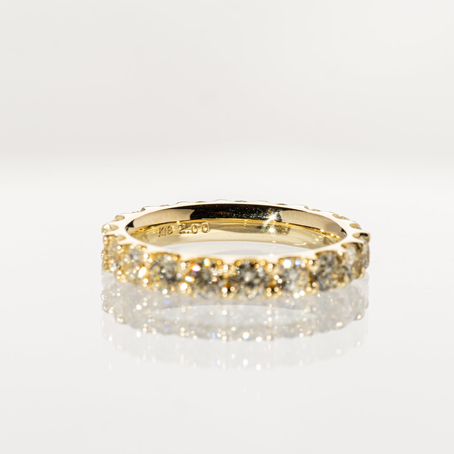 ダイヤモンド2.00ct K18YG フルエタニティリング