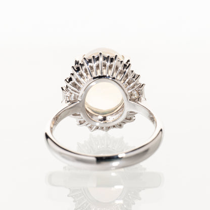 オパール4.45ct ダイヤモンド0.75ct Pt900 8.6g