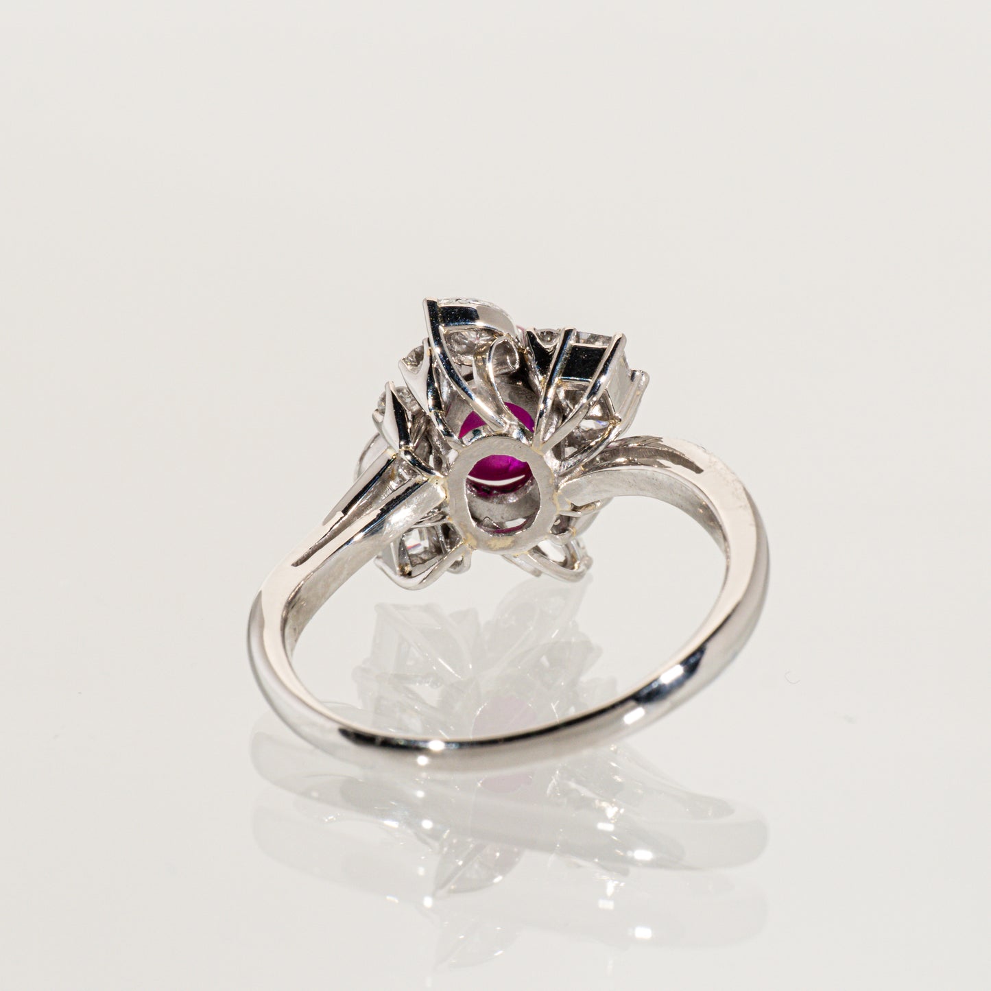 三越 スターサファイア1.57ct ダイヤモンド Pt900 リング