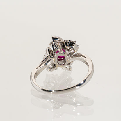 三越 スターサファイア1.57ct ダイヤモンド Pt900 リング