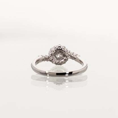 ダイヤモンド0.251ct メレダイヤモンド0.19ct Pt900 ヘイローリング