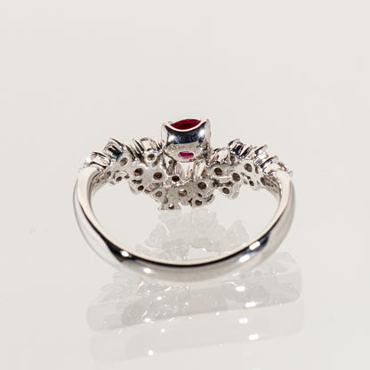 ルビー0.30ct ダイヤモンド0.50ct K18WG リング
