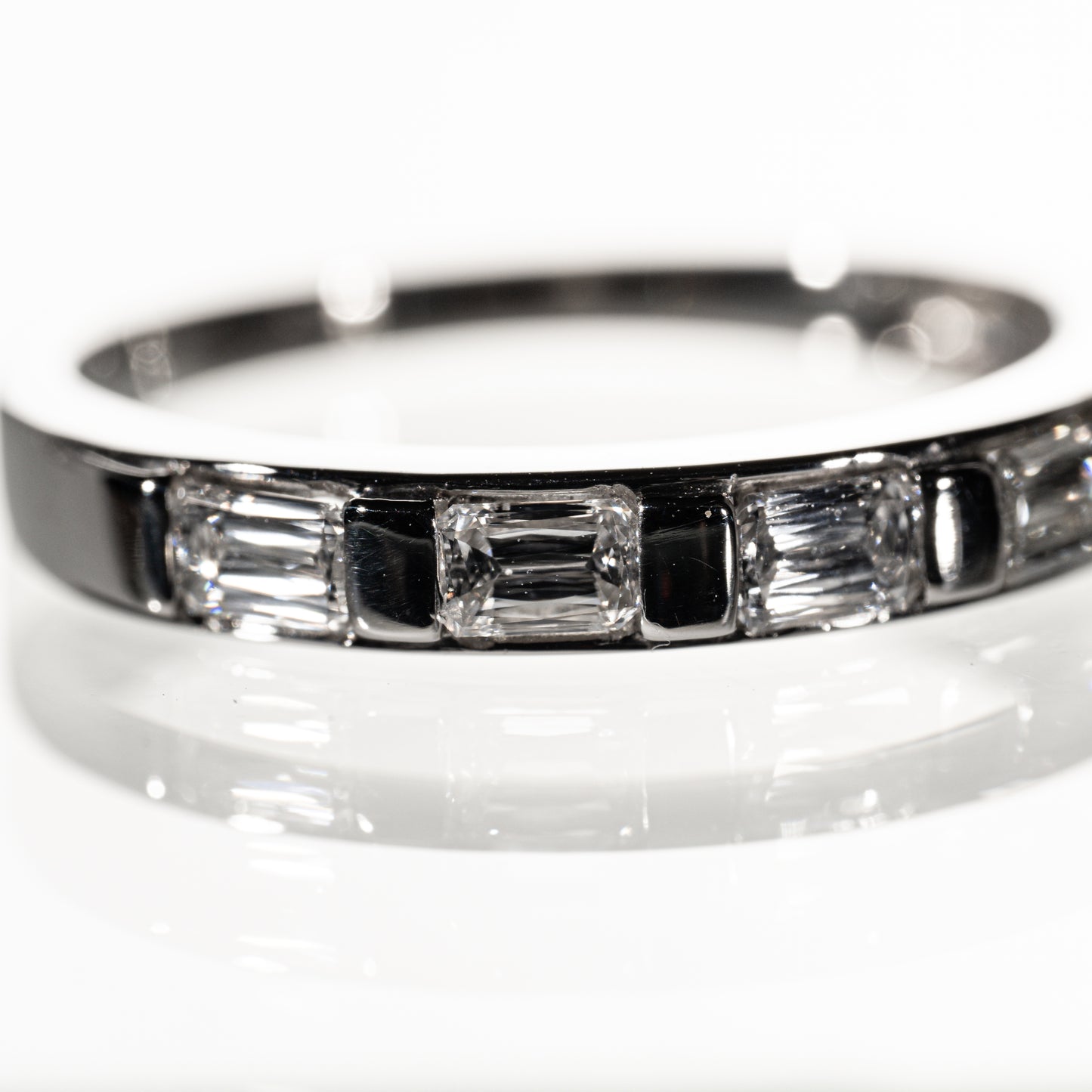 クリスカットダイヤモンド0.53ct Pt1000 ハーフエタニティリング