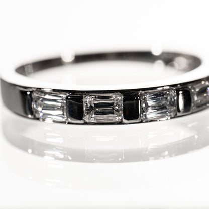 クリスカットダイヤモンド0.53ct Pt1000 ハーフエタニティリング