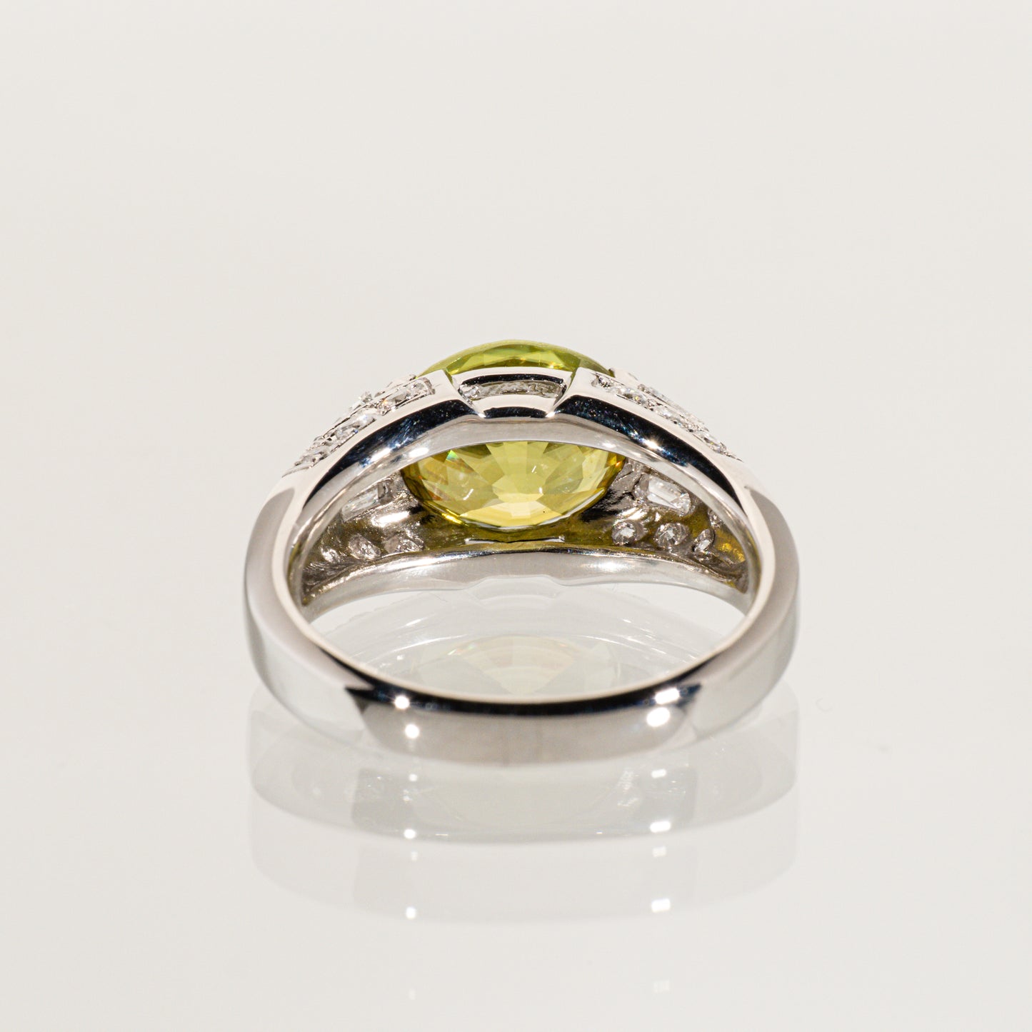 スフェーン3.11ct ダイヤモンド0.49ct Pt900 リング