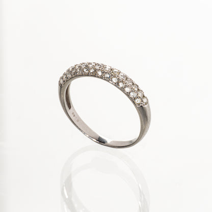 ローズカットダイヤモンド0.40ct Pt900 ハーフエタニティリング