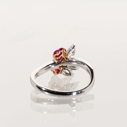 ルビー0.91ct ダイヤモンド0.55ct K18 リング