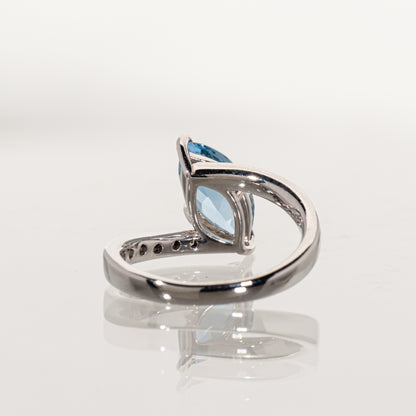 TASAKI サンタマリア・アフリカーナ アクアマリン1.76ct ダイヤモンド0.10ct K18WG リング