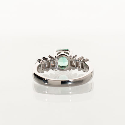エメラルド0.79ct ダイヤモンド0.54ct Pt900 リング