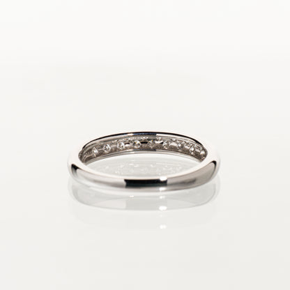 星の砂 ダイヤモンド0.30ct Pt1000 ハーフエタニティリング