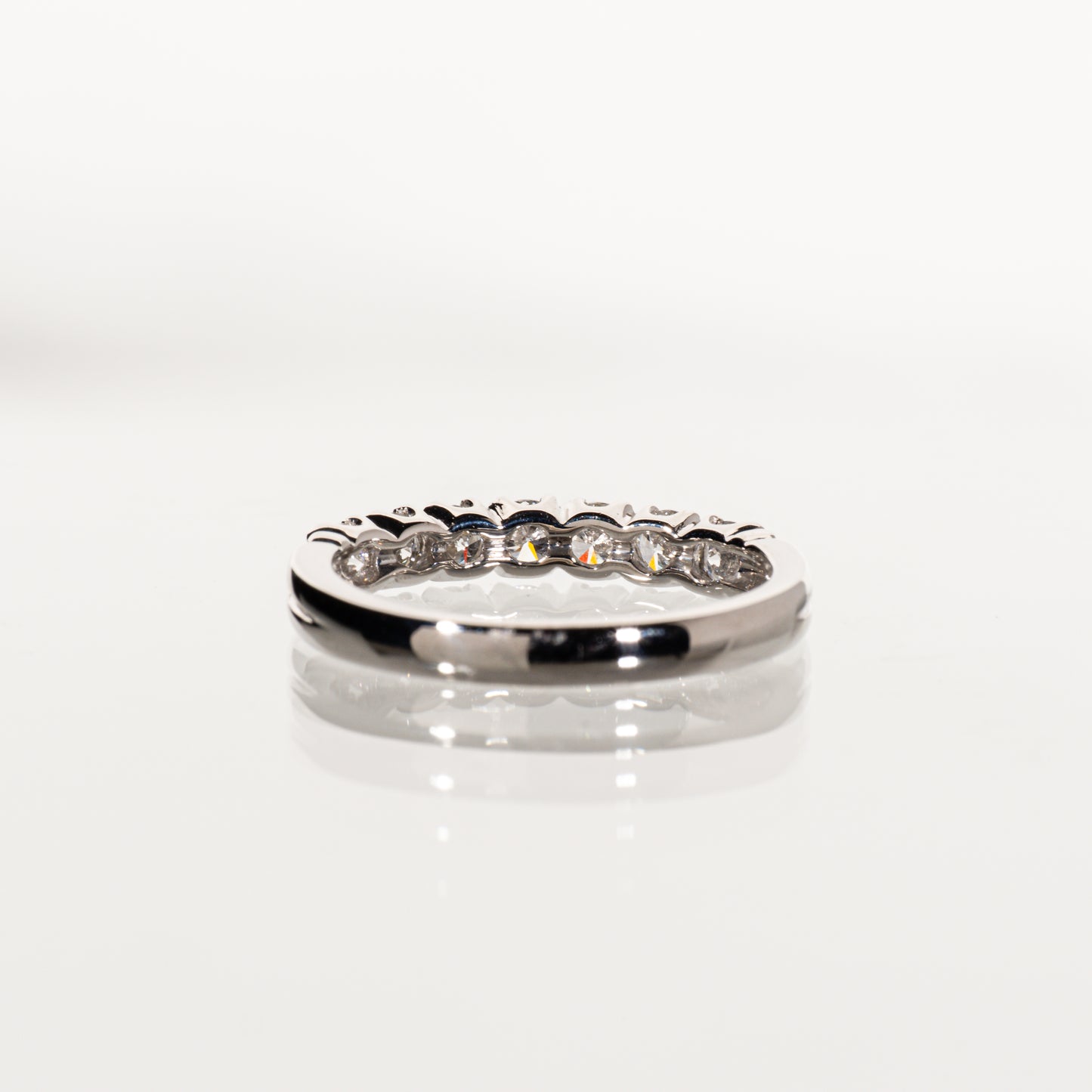 ダイヤモンド0.57ct Pt900 ハーフエタニティリング