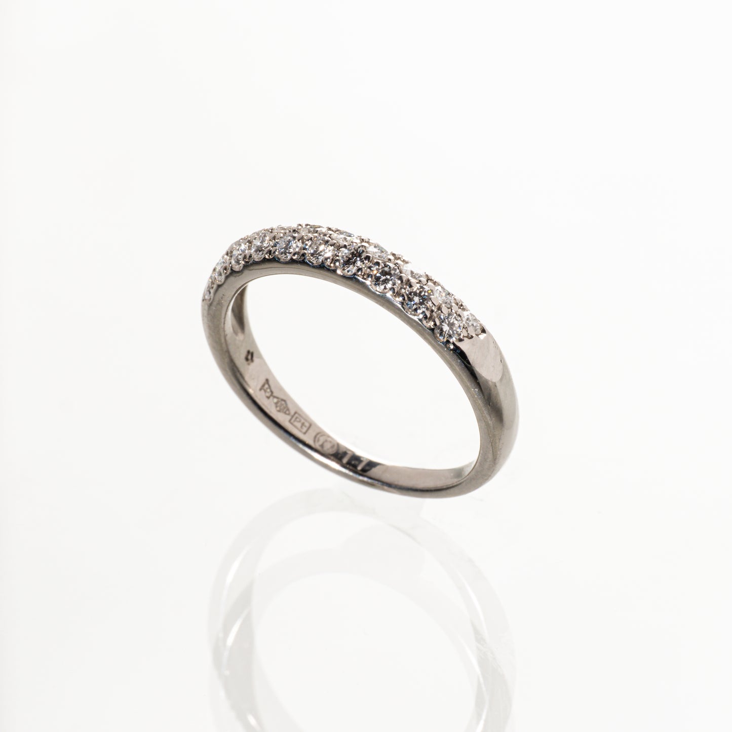 星の砂 ダイヤモンド0.30ct Pt1000 ハーフエタニティリング