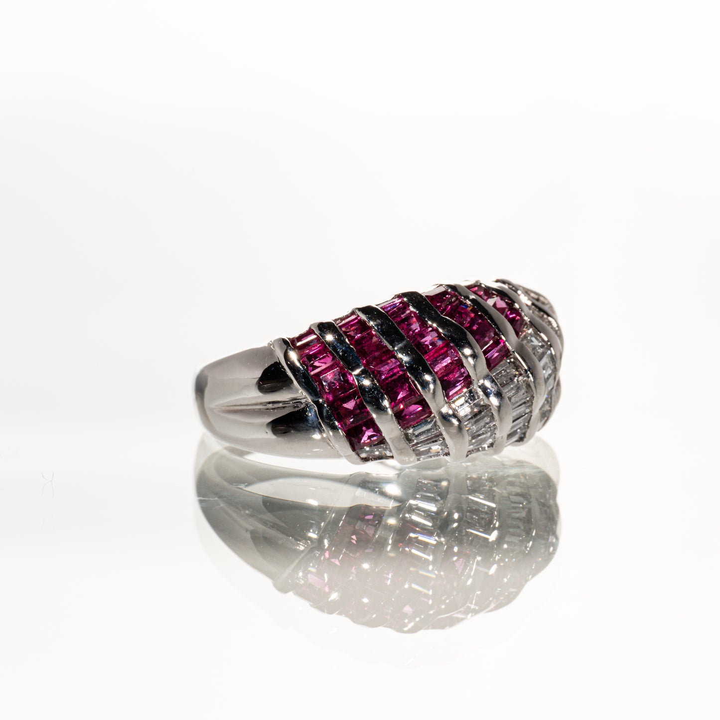 ルビー1.26ct ダイヤモンド1.00ct Pt900 リング