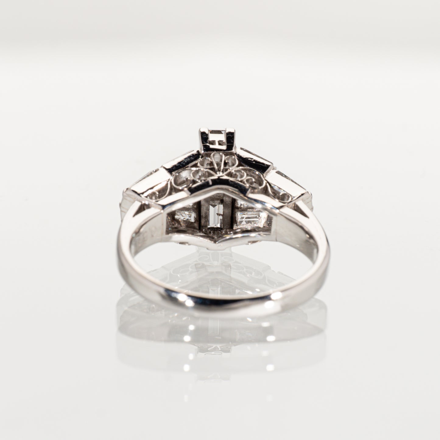 ダイヤモンド1.70ct PM850陽刻 ヴィンテージリング