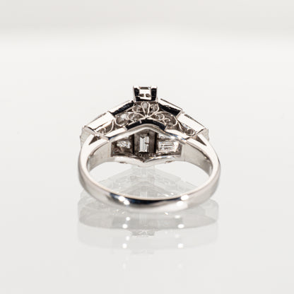 ダイヤモンド1.70ct PM850陽刻 ヴィンテージリング
