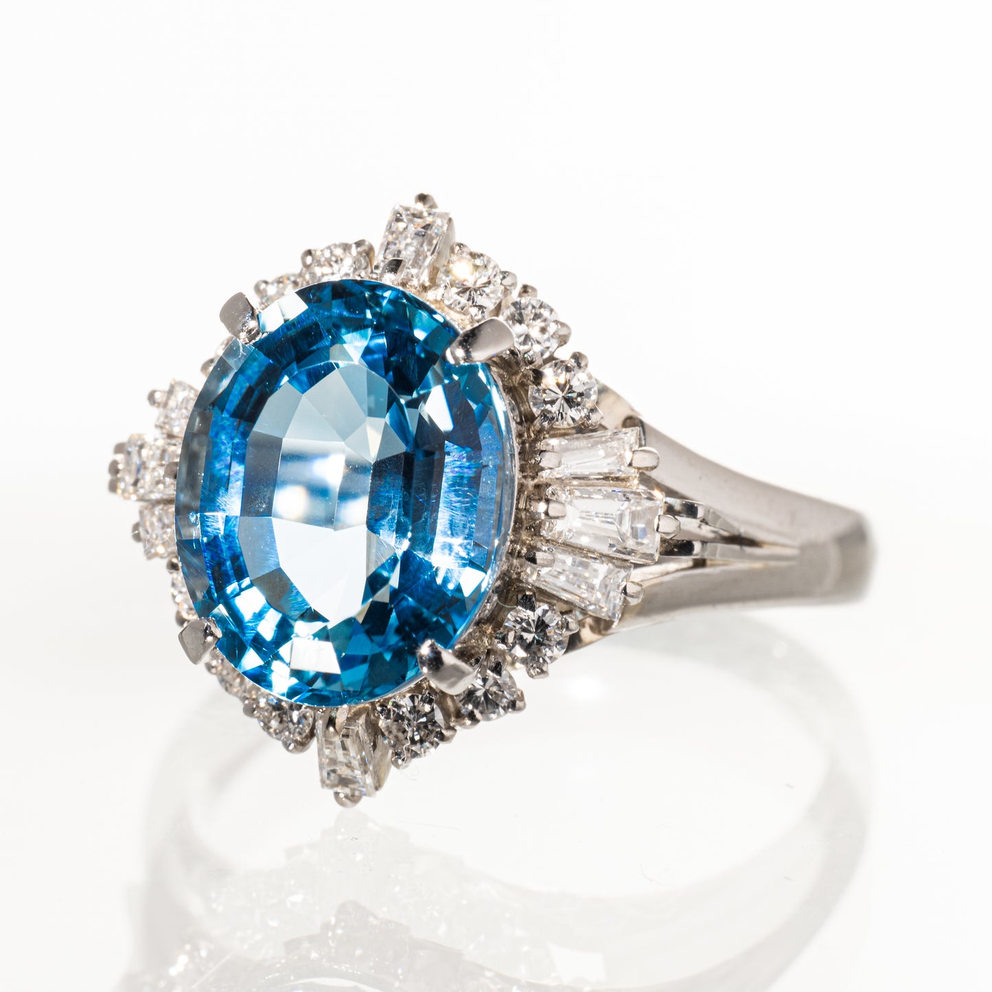 アクアマリン2.98ct ダイヤモンド0.56ct Pt900 リング