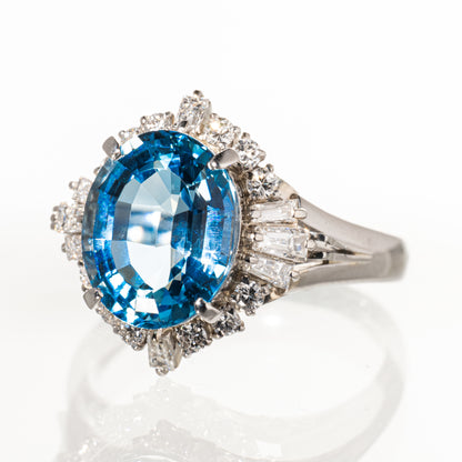 アクアマリン2.98ct ダイヤモンド0.56ct Pt900 リング