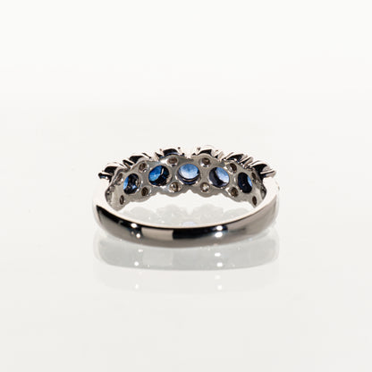 サファイア0.63ct ダイヤモンド0.26ct Pt900 リング
