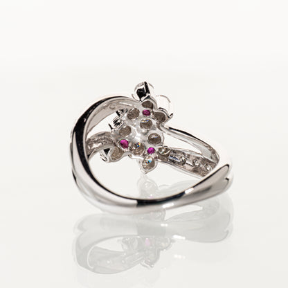 ルビー0.10ct ダイヤモンド0.88ct Pt900 リング