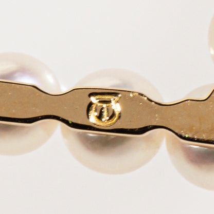 TASAKI アコヤパール3.6-3.7mm K18 Vモチーフネックレス