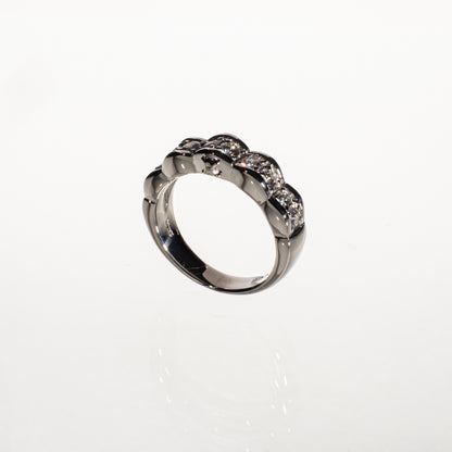 CELINE ダイヤモンド0.68ct Pt900 ハーフエタニティリング