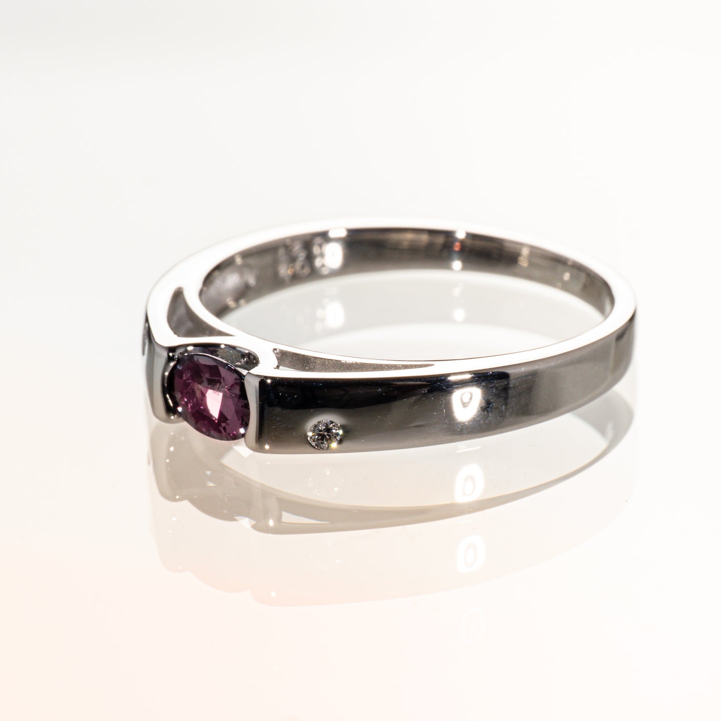 アレキサンドライト0.27ct ダイヤモンド0.02ct Pt900 リング