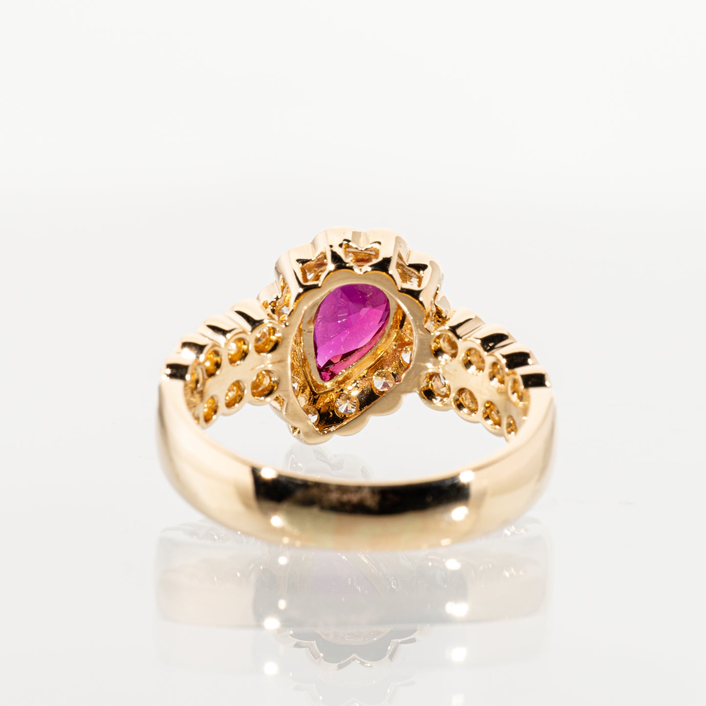 ルビー1.15ct ダイヤモンド1.10ct K18 リング