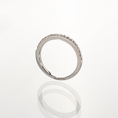 ダイヤモンド0.227ct K18WG ハーフエタニティリング