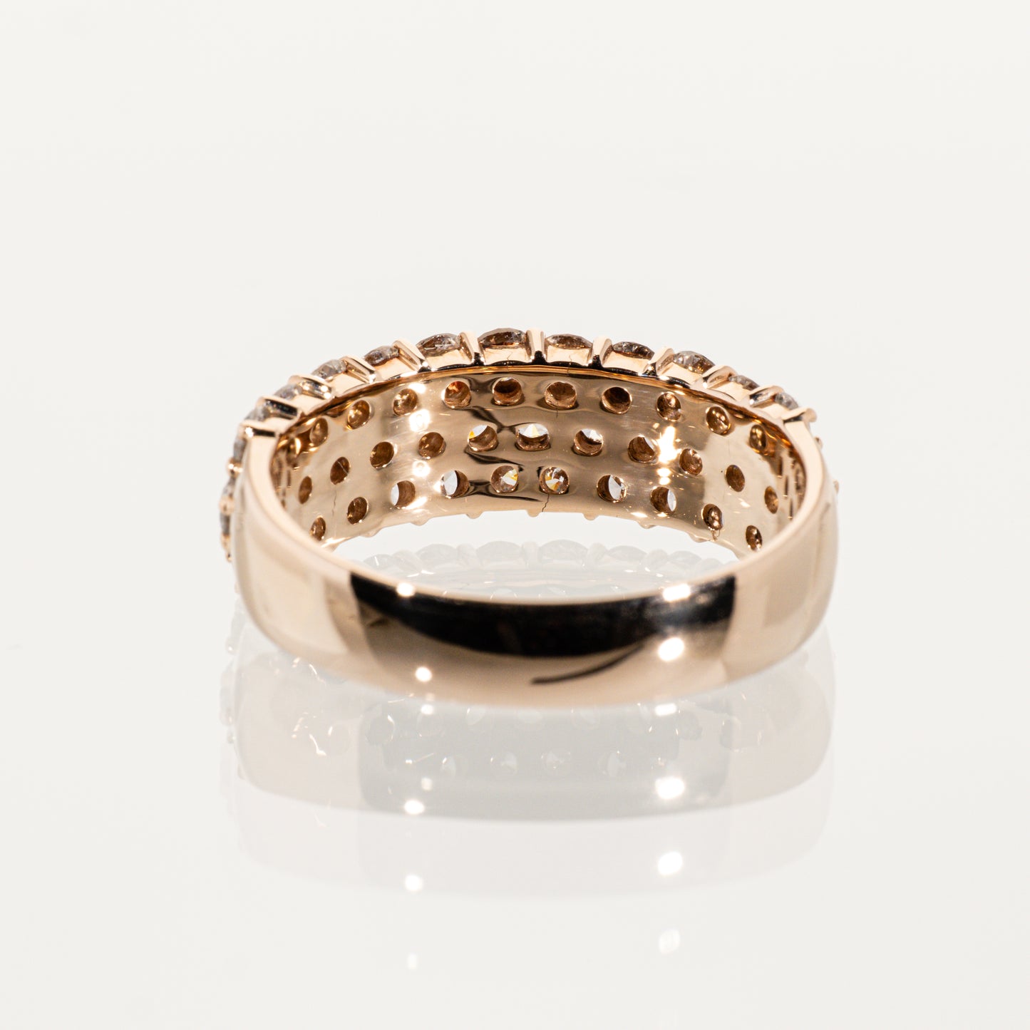 ダイヤモンド2.00ct K18PG パヴェハーフエタニティ