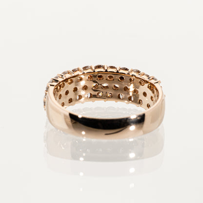 ダイヤモンド2.00ct K18PG パヴェハーフエタニティ