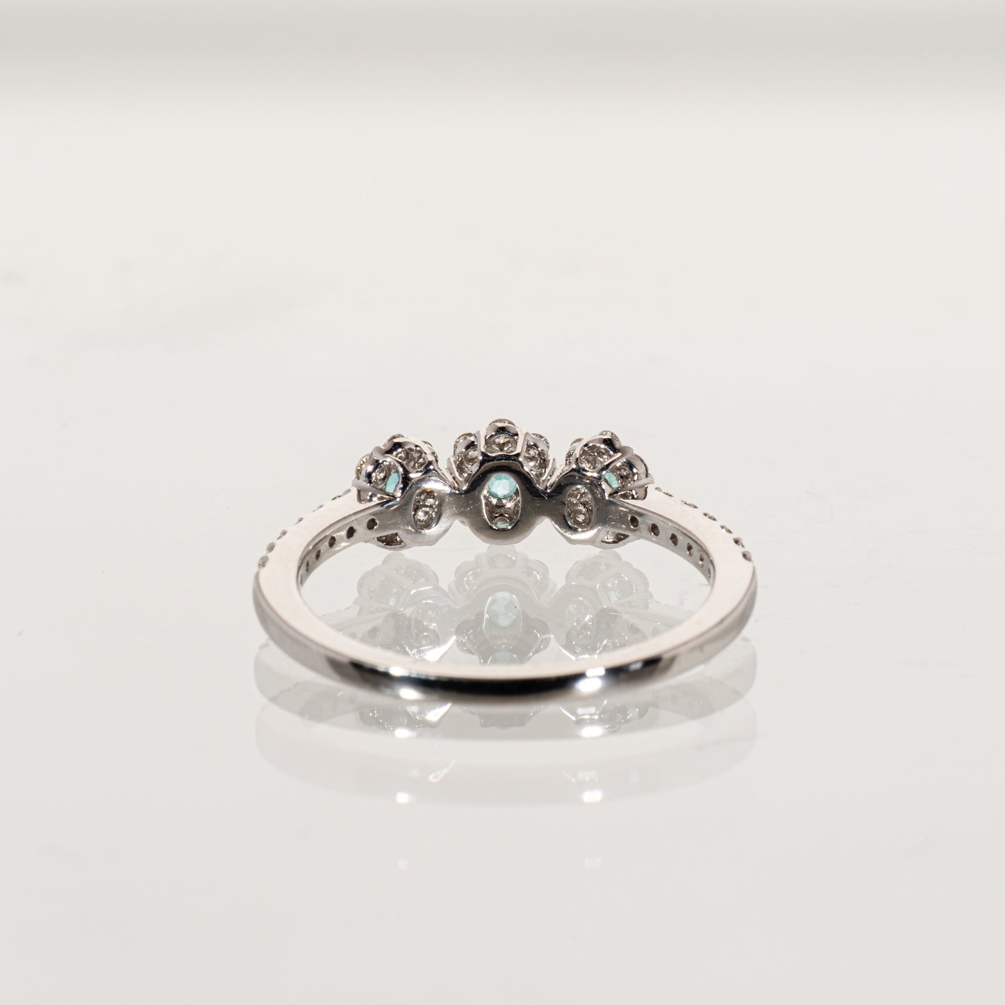 パライバトルマリン0.12ct ダイヤモンド0.33ct Pt900 リング