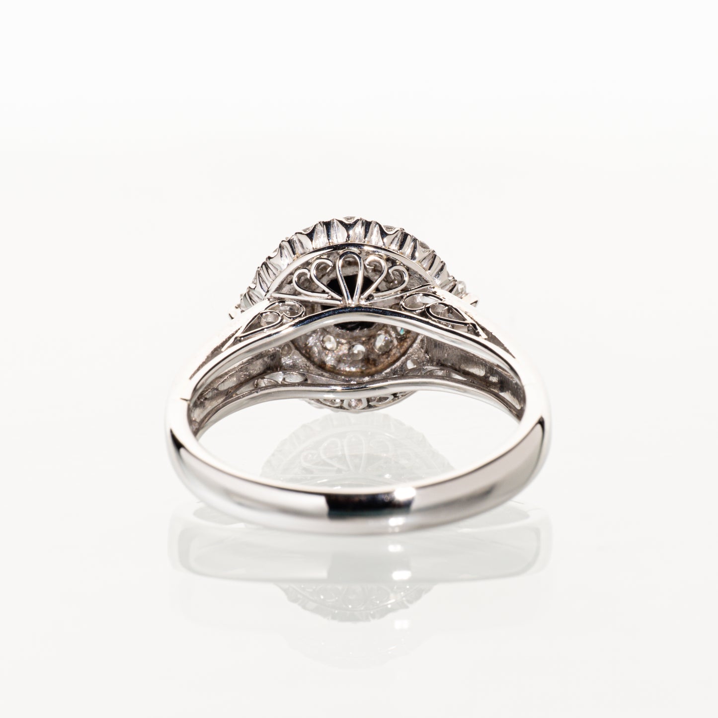 ブラックオパール0.32ct ダイヤモンド0.52ct Pm900陽刻 リング