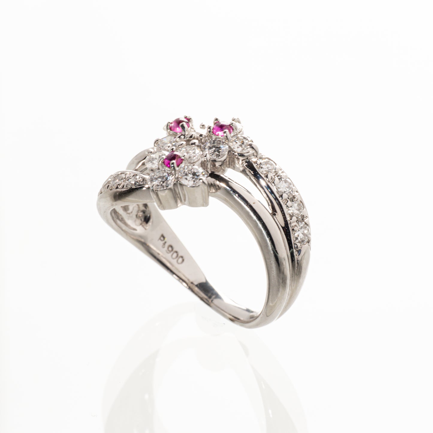 ルビー0.10ct ダイヤモンド0.88ct Pt900 リング