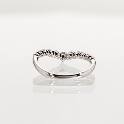 ダイヤモンド0.55ct Pt900 ウェーブハーフエタニティリング