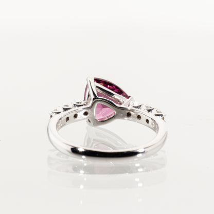TASAKI ロードライトガーネット ダイヤモンド0.20ct K18WG リング
