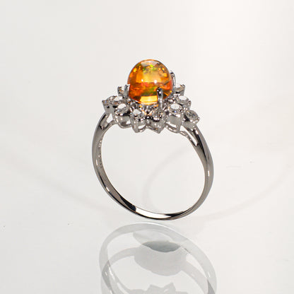オパール1.41ct ダイヤモンド0.45ct Pt900 リング