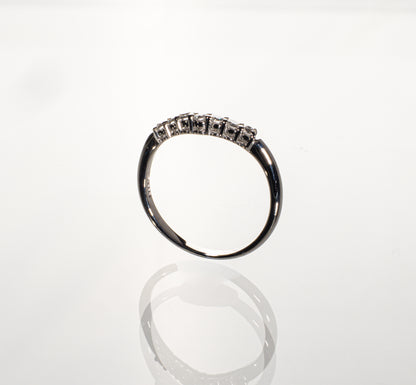 ダイヤモンド0.21ct Pt900 ウェーブハーフエタニティリング