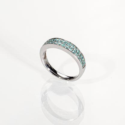 パライバトルマリン0.45ct K18WG リング