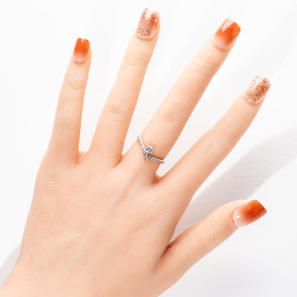 ハートシェイプダイヤモンド0.208ct メレダイヤモンド0.13ct Pt900 リング
