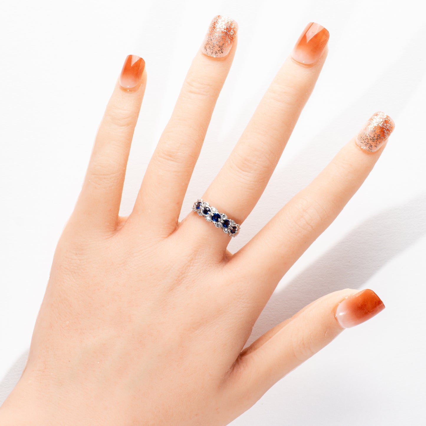 サファイア0.63ct ダイヤモンド0.26ct Pt900 リング