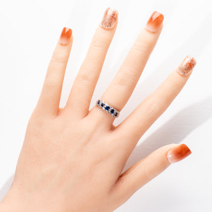 サファイア0.63ct ダイヤモンド0.26ct Pt900 リング