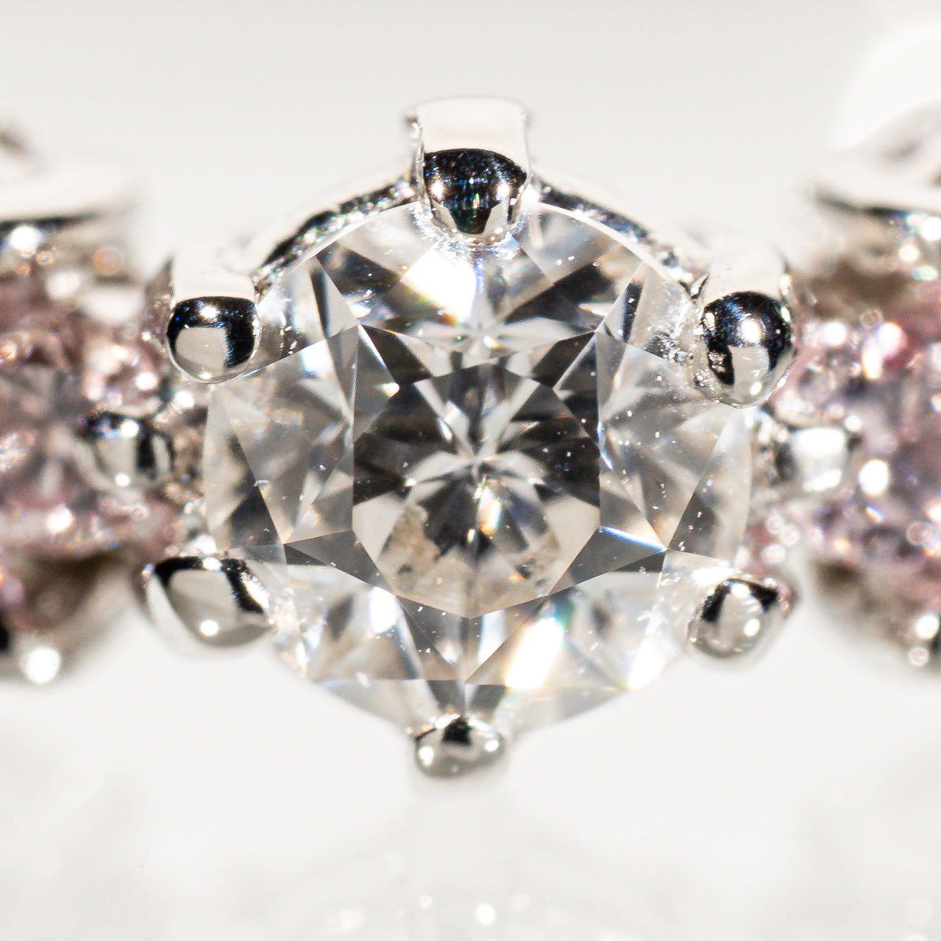 スターカットダイヤモンド0.173ct ナチュラルピンクダイヤモンド0.09ct Pt950陽刻 リング