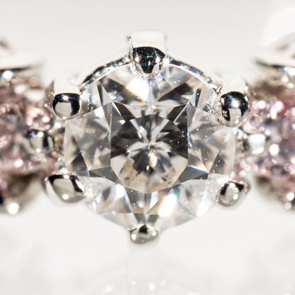 スターカットダイヤモンド0.173ct ナチュラルピンクダイヤモンド0.09ct Pt950陽刻 リング