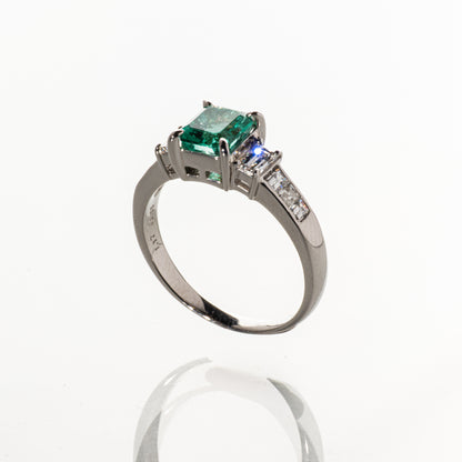 エメラルド1.17ct ダイヤモンド0.65ct Pt900 リング