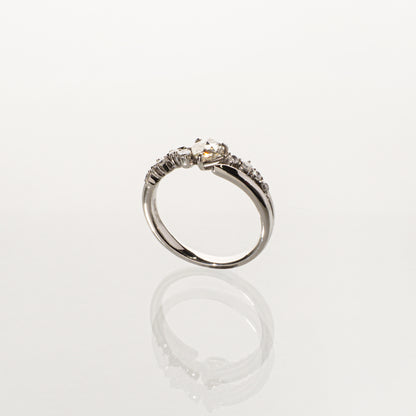 ローズカットダイヤモンド0.38ct メレダイヤモンド0.18ct Pt950 リング