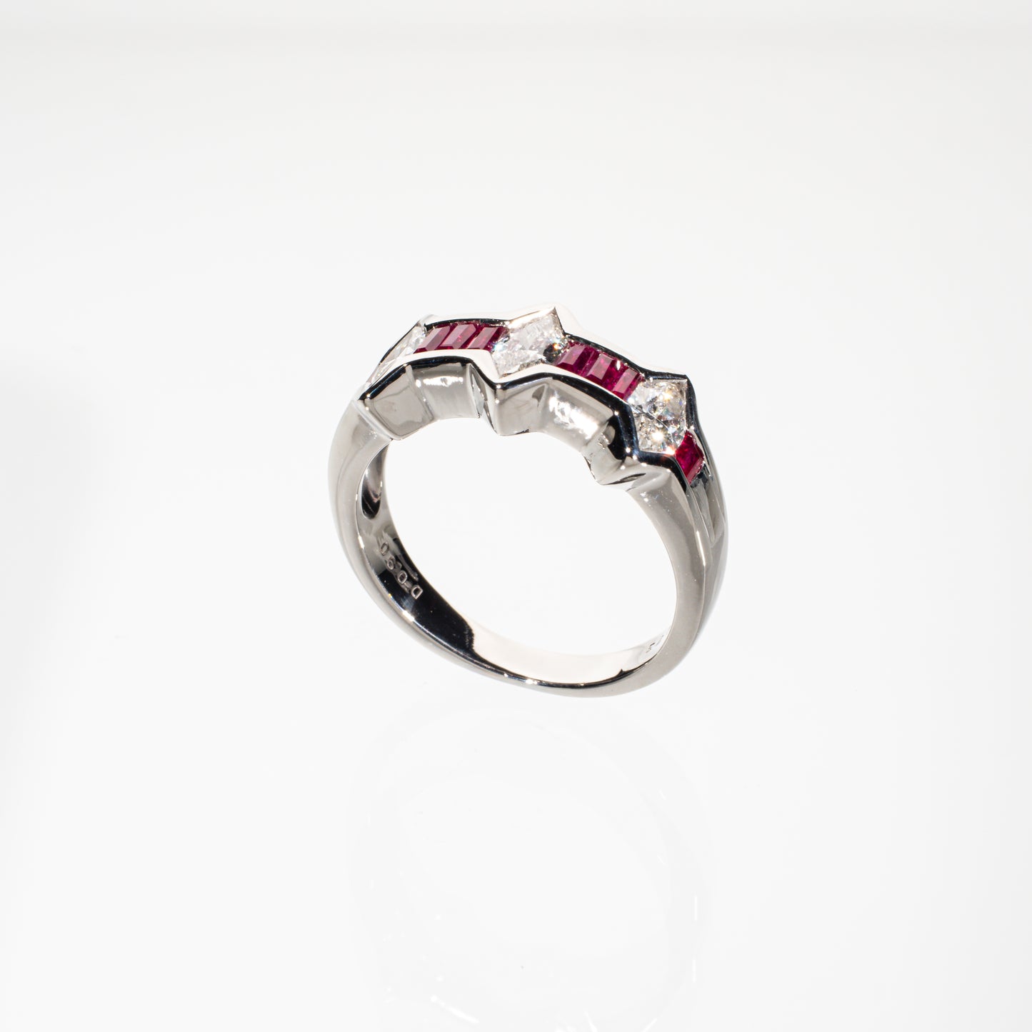 ルビー0.73ct ダイヤモンド0.90ct Pt900 リング