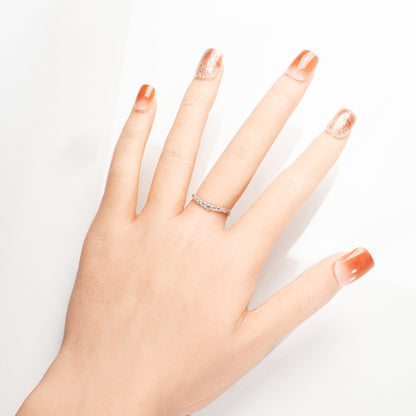 WISP ダイヤモンド0.25ct Pt900 ウェーブハーフエタニティリング